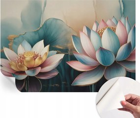 Öntapadós tapéta Divatos 3D fali ragasztóval Lótusz harmónia 152x104 cm