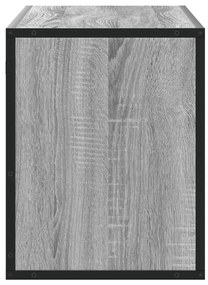 szürke sonoma színű szerelt fa és fém TV-szekrény 100x31x39,5cm