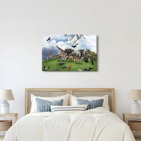Kép - állatok a szigeten (90x60 cm)