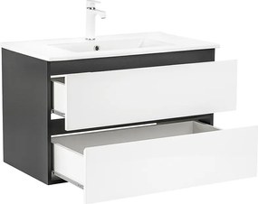 Vario Forte 80 alsó szekrény mosdóval antracit-fehér