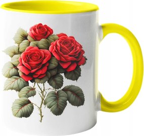 Eredeti Bögre Csokor Piros Rózsa Virágok Kerámia 330ml.