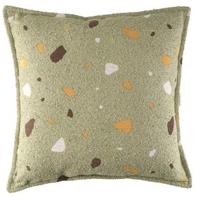 Zöld buklé-zsenília párna gyerek kanapéhoz Terrazzo Block – Wigiwama