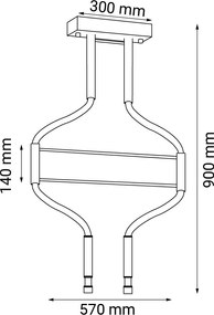 Antigo Alha 9052 Plafonlámpa 2x42W/LED 5128lm IP20