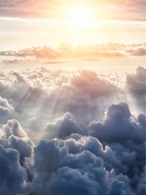 Fotótapéta Felhők Nap Ég vinil 184x254 Napsütötte táj +ragasztó