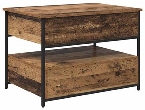 Dohányzóasztal fiókkal Régi fa 70x50x50cm Faanyag