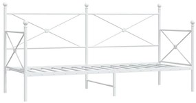 fehér acél kanapéágy matrac nélkül 75 x 190 cm