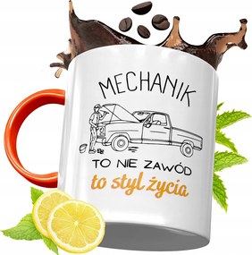 Narancssárga Bögre Szerelőnek Tökéletes Ajándék fényképes nyomtatással