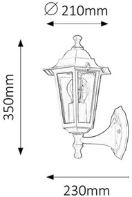 Rabalux 8203 - Kültéri fali lámpa VELENCE 1xE27/60W/230V