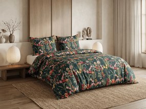 Mikroszálas ágynemű MYSTIC GARDEN sötétzöld Ágyneműhuzat mérete: 2 db 70 x 90 cm | 200 x 220 cm