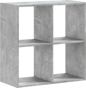 vidaXL betonszürke szerelt fa könyvespolc 68,5 x 32 x 68,5 cm