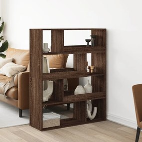 barna tölgy színű szerelt fa térelválasztó 100 x 33 x 125,5 cm