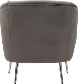 Szürke bársony fotel Silvery – Mauro Ferretti