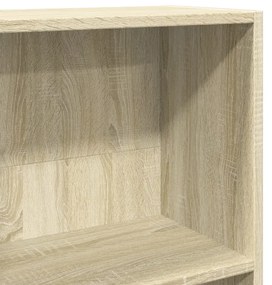sonoma tölgy színű szerelt fa könyvszekrény 40 x 24 x 143 cm