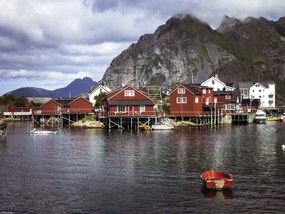 Poszter 40x30cm Halászfalu a vízparton 3, Assaf Frank