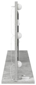 LED világítással ellátott tükör Betonszürke 100x45x18 cm