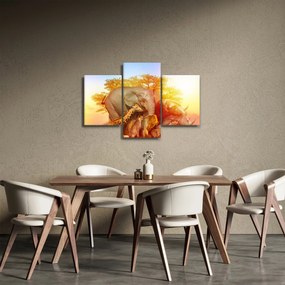 Afrikai állatok képe (90x60 cm)