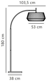 Nordlux - Állólámpa DICTE 1xE27/60W/230V fekete/bézs