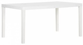 Fehér polipropilén kerti asztal 150 x 90 x 72 cm