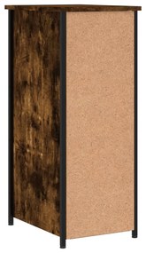 2 db füstös tölgy színű szerelt fa éjjeliszekrény 32x42x80 cm