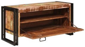Cipőszekrény Barna 90 x 38 x 45 cm tömör újrahasznosított fa