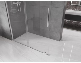 Mexen Velar, tolóajtó a nyílásba Walk-In típus 140 cm, 8 mm átlátszó üveg, króm, 871-140-000-03-01