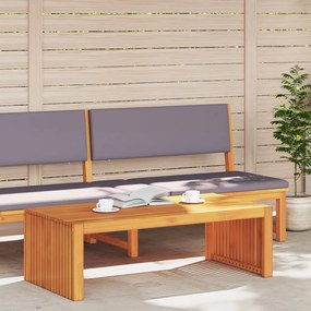 Kerti Kávéasztal 110x55x35 cm Tömör Fa Akác