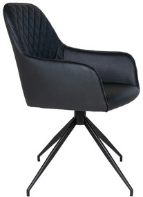 Fekete kárpitozott étkezőfotel Harbo – House Nordic
