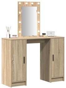 Piperasztal LED világítással Sonoma tölgyben, 102x33x135 cm