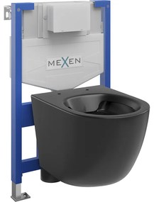 Mexen Fenix XS-F, rejtett modul és függő WC Lena, fekete matt, 6803322XX85