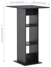 280206 Bar Table Black 60x60x110 cm