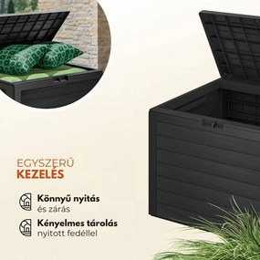 WOODEBOX tárolódoboz, 190L, 78x44x55 cm, antracit Prosperplast