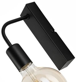 Fali lámpa ASTRID 1xE27/60W/230V matt fekete