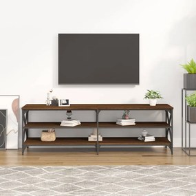 barna tölgy színű szerelt fa TV-szekrény 160 x 40 x 50 cm