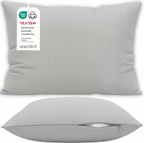 Párnahuzat 40x40 cm Pamut 100% Sima Erős Világosszürke