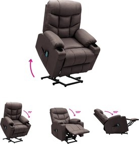 Állítható masszázs fotel, barna, HUDSON