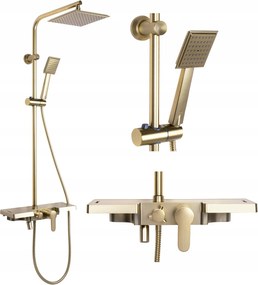 Bravo Rea Zuhanyszett Csiszolt arany polccal