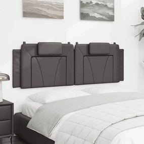 szürke műbőr fejtámla párna Viana 160 cm