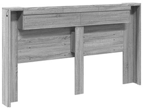 Fejtámla polcokkal Szürke Sonoma 180 x 16,5 x 103,5 cm Faanyag
