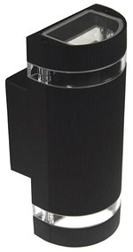 Kültéri fali lámpa KORTEK 2xGU10/30W/230V IP44 fekete