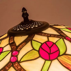 Brilagi - Tiffany-stílusú vitrázs állólámpa GARLAN 2xE27/60W/230V