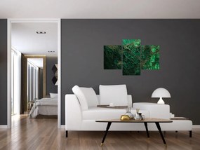 Kép - Zöld mikroszkópos kép (90x60 cm)