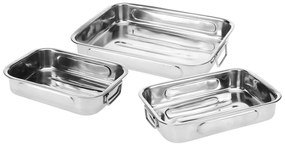 3 részes rozsdamentes tepsi készlet