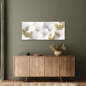 Kép - 3D körök virágokkal (120x50 cm)