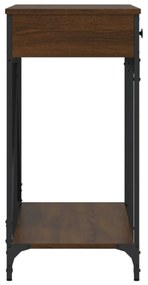 barna tölgyszínű szerelt fa tálalóasztal 100 x 39 x 78,5 cm