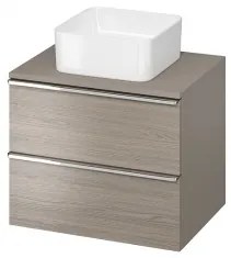 Cersanit VIRGO 60 pultos mosdó szekrény szürke tölgy szinben, mosdó nélkül