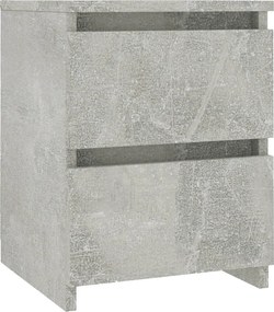 vidaXL betonszürke szerelt fa éjjeliszekrény 30 x 30 x 40 cm