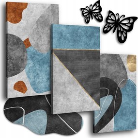 Vászonkép Absztrakt Növényekkel 120x50 cm Festmények Beton Szerkezet