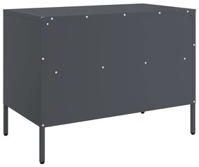 antracitszürke acél TV-szekrény 68 x 39 x 50,5 cm