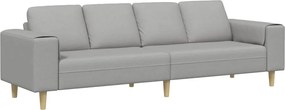 vidaXL Nappali Kanapé Felhőszürke 250 x 77 x 76 cm Poliészter