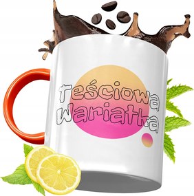 Narancssárga Bögre Anyósnak Ajándékba, fényképes nyomattal